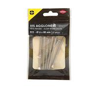 Cogex 85210 viti agglomère Pozidrive, dorato, 2 x 6 x 80 mm, set di 7 pezzi