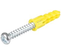 Cogex 85239 caviglia nylon, grigio/giallo, 8 x 40 mm, set di 6 pezzi