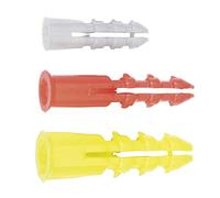 Cogex 85245 caviglia plastica, grigio/rosso/giallo, Ø 5 - 6-8 mm, set di 30 pezzi