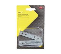 Cogex 85308 Patte di assemblaggio, Grigio, 80 mm, set di 4 pezzi