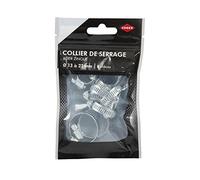 Cogex 85331 collana serraggio acciaio, Grigio, Ø 13 - 23 mm, set di 8 pezzi