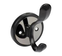 COGEX - Appendiabiti nero a vite, appendiabiti da parete - Appendiabiti a vite nero - Materiale: lega di alluminio - 1 pezzo - Dimensioni: 10 x 5,5 x 7 cm - Viti incluse - Durevole - Facile da