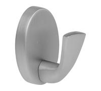 COGEX - Gancio a vite, gancio da parete - Gancio a vite in metallo - Forma: ovale - 1 pezzo - Metallo spazzolato - Dimensioni: 5 x 3 x 4 cm - Viti incluse - Facile da installare - Colore: Grigio