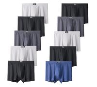 Cogindss Xmrlvn Boxer per Ragazzi 10 Pezzi Cotone Morbido Confortevole Traspirante per 10-12 Anni Stile Semplice (Taglia: L, Multicolore)