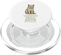 Cogito Ergo Meow - Funny Philosophy Cat Design PopSockets PopGrip per MagSafe
