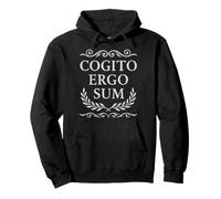 Cogito Ergo Sum Filosofia Latina Penso Quindi di Essere Felpa con Cappuccio