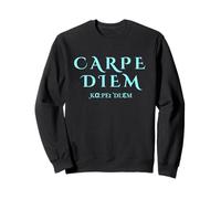 Cogli il giorno Carpe Diem Inspirational Latino in blu Felpa
