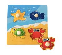 Cognitive Matching Board Puzzle Game For Kids Ages 2-5, Portable Wooden Travel Learning Toy, Kindergarten Fine Motor Skill Development Educational Activity