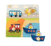 Cognitive Matching Board Puzzle Game For Kids Ages 2-5, Portable Wooden Travel Learning Toy, Kindergarten Fine Motor Skill Development Educational Activity