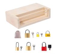 Cognitive Wooden Lock Activity Box for Seniors Hand Skill Training Busy Board