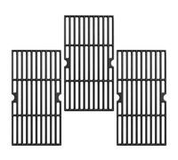 COGRICHBF Griglia in ghisa da 43 x 63 cm, per Enders Boston 3, Monroe Pro 3, Charbroil Advantage, Landmann Triton 3 & 4, Barbecook Siesta 310, ProfiCook PC-GG 1058/1059, 3 pezzi di ricambio per
