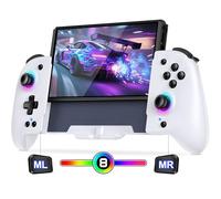 CoguyTech Controller Bluetooth per Switch/Switch OLED, grande interruttore manuale Joypad con programmazione macro ed effetti di luce RGB da 1000 mAh per la massima esperienza di gioco