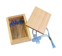 Cohana Spilli con testa in vetro 0,50 x 35 mm, 30 pezzi in scatola legno