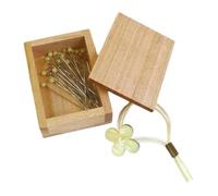 Cohana Spilli con testa in vetro 30pz 0,5x35mm in scatola di legno