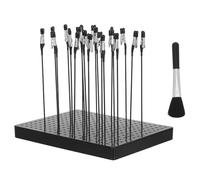 COHEALI 1 set di base per modellismo con 20 morsetti a coccodrillo pieghevoli e pennello per aerografo, accessori per modellismo e pittura di miniature.