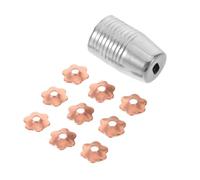 COHEALI 10 Pezzi Anello in Ferro Cilindrico Argento per Manico Coltello da Cucina, Rinforzo e Stabilità Migliorata per Riparazione Fai-da-te e Costruzione Coltelli da Chef