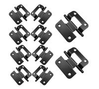 COHEALI 10 Pezzi Cerniere per Porte Armadio in Ferro Nero Elettroforetico 51x6x1,5 Mm Cerniere di Chiusura per Mobili Cucina e Bagno Chiusura Delicata e Installazione