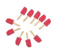 COHEALI 10 Pezzi Connettore Banana 4mm Rosso per Cavi Altoparlanti Terminale Quick Connect in Abs e Metallo, Resistente All'usura, per Installazioni Impianti Audio Av