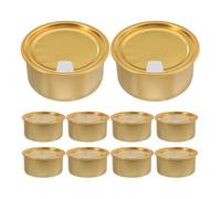 COHEALI 10 Pezzi Contenitori Ermetici in Alluminio con Coperchio Oro, Design Sigillato e Facile Apertura, per Alimenti e Cibo per Animali in Viaggio o attività All'aperto