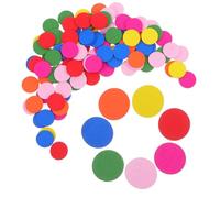 COHEALI 100 Dischetti Rotondi in Legno Colorati, Contatori Matematici, Strumenti Didattici per Bambini, Colori Misti.
