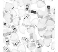 COHEALI 100 Pezzi Chiusure Blocco Sicuro per Orecchini in Silicone a Forma di Cuore e Angoli Lisci, Accessori per Creazione Gioielli e Fai-da-te a Casa