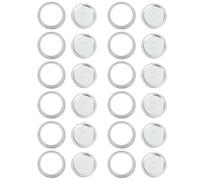 COHEALI 12 Set Coperchi per Barattoli per Conserve in Banda Stagnata 70 MM | Set, Colore Argento, Buona Tenuta e Resistenza al Freddo, per Conservare Piccoli Oggetti e Caramelle
