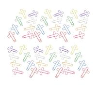 COHEALI 120 Pezzi Graffette a Forma di Croce Colorate Assortite, Clip Segnalibro Cristiano per Studio Bibbia e Journaling, Forniture per Ufficio e Casa Cristiana, Accessori Portatili