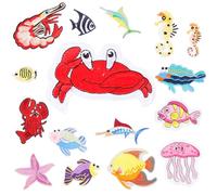 COHEALI 16 Pezzi Patch Termoadesive in Poliestere per Cucire, Toppe Ricamate Creative per Decorare e Personalizzare Camicie e Borse, per DIY e Artigianato Stili multipli