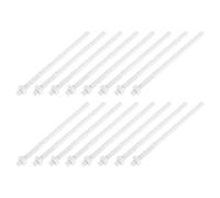 COHEALI 16 Pezzi Set Accessori Bagno Pulsante per Wc in Plastico Bianco, Asta Lunga per Riparazione Bagno, Facile Installazione, Estetico e Funzionale