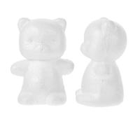 COHEALI 2 Pezzi Modellazione a Forma di Orso in Gommapiuma Bianca 14x10 Cm per Decorazioni Floreali e Progetto Fai da Te Creativo e Feste