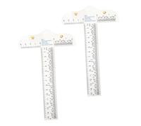 COHEALI 2 Pezzi Righello Trasparente in Acrilico a Forma di T, Leggero di Alta Precisione, 6 Pollici, per Disegno Tecnico e Modellismo Architettonico