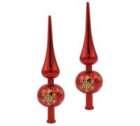 COHEALI 2 Pezzi Stella Decorativa per Albero di Natale, Plastica Rossa | Decorazione Natalizia Creativa, Stabile sulla Sommità, per Casa e Ristorante, Effetto Scenico