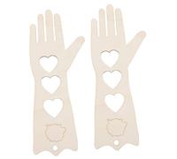 COHEALI 2 Pz Strumento Per Lavorare a Maglia Guanti in Legno Blocca Guanti Fatti a Mano Modellatore Di Guanti All'uncinetto Modello Display Guanti Di Legno Trucco Telaio Di Supporto