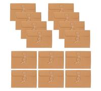 COHEALI 20 Buste Portadocumenti in Carta Kraft 17x11,5 Cm Chiusura Avvolgente, Set da 20 Pezzi per Ufficio e Inviti Matrimonio, Buste da Lettere Multifunzionali per Conservare Documenti