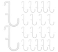 COHEALI 20 Pezzi Ganci per Pannelli Forati in Plastica per Foro 0,6x0,2 | Organizzazione per Parete e Ripiani, Installazione Semplice, Design Salvaspazio, Uso in Officina e Archivio