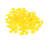 COHEALI 20 Pezzi Micro Mini a 4 Pale in Plastica Gialla Foro da 1,5 Mm, Design Aerodinamico per Modelli di Aeroplani Fai da Te e Educazione Tecnologica