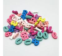 COHEALI 200 Pezzi Misti Numeri E Lettere in Legno Colorati Per Scrapbooking, Artigianato, Decorazioni Fai Da Te, Istruzione E Abbellimenti Per Casa E Feste