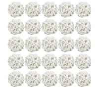 COHEALI 25 Palline di Rattan Essiccate Decorative da 3 Cm per Accessori Aromaterapia, Riempitivi per Vasi e Centrotavola, Decorazione Naturale in Legno per Casa, Ufficio, Auto e Ambienti