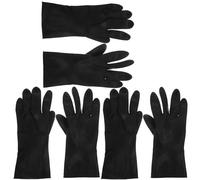 COHEALI 3 Paia Guanti per Shampoo e Tintura Chioma Impermeabili Antiscivolo, Protezione Mani per Parrucchieri, Taglia l Neri, Uso Professionale e Domestico per Bellezza Chioma