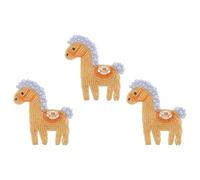 COHEALI 3 Pezzi Toppe Ricamate a Forma di Cavallo Perline, Applicazioni da Cucire per Vestiti, Zaini e Giacche, Toppe Carine per Riparazione Fai da Te, per Denim e Cotone, Pratiche per