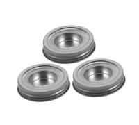 COHEALI 3 Set Coperchi in Acciaio per Barattoli da Conserva Portacandele Minimalisti per Vasetti Candela Sigillatura Sicura Antispill Decorazione Elegante per Interni ed Esterni