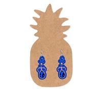 COHEALI 300 cartoncini espositori per orecchini a forma di ananas: in carta kraft, organizer per gioielli, per vendere orecchini, organizzare gioielli a casa o in negozio, 6,5 x 3,2 cm