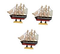 COHEALI 3pezzi Di Veliero Legno Decorazione Creativa Per Casa Ufficio e Eventi Design Unico e Stabile Colore Variabile Come Per Lauree e Compleanni