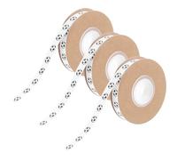 COHEALI 3Roll Nastro in Poliestere Motivo Calcio per Confezioni Regalo e Decorazioni, Larghezza Delicata 1 Cm, Facile da Maneggiare per Appassionati di Calcio e Ragazzi
