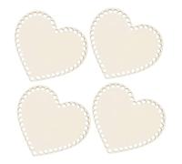 COHEALI 4 Pezzi Basi Fondo Borsa in Legno Forma di Cuore Supporto Resistente per Borse Uncinetto Fai da Te Superficie Liscia Senza Schegge Preforato per Cucito Facile Accessori Pratici