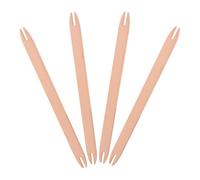 COHEALI 4 Pezzi Navetta per Tessitura in Legno Beige, Strumento Artigianale Fai da Te Versatile e Adatto a Principianti, per Laboratori e Studi Professionali di Tessitura
