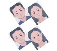 COHEALI 4 Pezzi Tavola per Pittura Facciale Riutilizzabile in Plastica A4 Design Realistico e Modelli Colorati per Esercitazioni di Trucco Professionale e Hobby Personali
