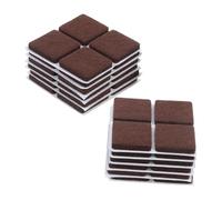 COHEALI 48 pezzi Feltrini Quadrati Adesivi in Spessi Proteggi Pavimenti Antiscivolo per Gambe Mobili per Parquet e Protezione Antigraffio