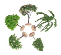 COHEALI 5 Pezzi Alberi in Miniatura per Modellismo Paesaggistico, Decorazione Versatile in Plastica e Legno, Design Realistico e Materiale Resistente per Spazi Interni e Progetti DIY