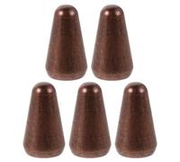 COHEALI 5 Pezzi Copertura Interruttore Levetta per Chitarra Elettrica in Ottone Caffè, Accessori per Chitarra Elettrica, Protezione Hardware e Miglioramento del Suono per Fai da Te